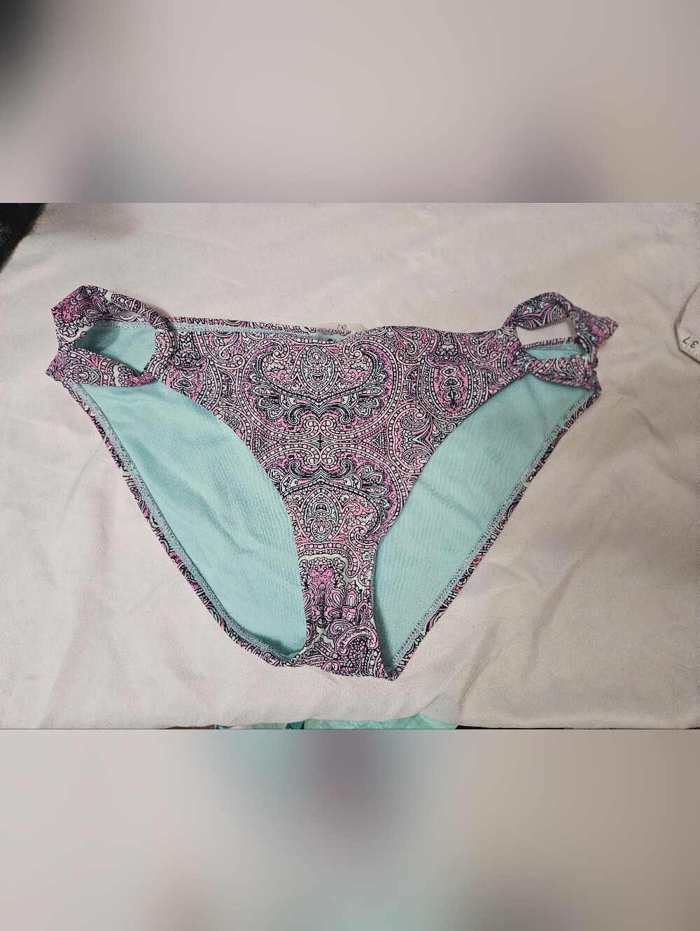 Hot Water All Over Paisley Print Bikini Bottoms Size Large!